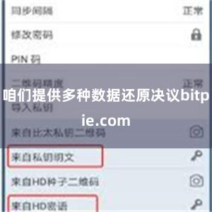 咱们提供多种数据还原决议bitpie.com