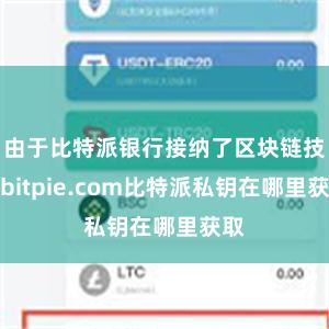 由于比特派银行接纳了区块链技艺bitpie.com比特派私钥在哪里获取