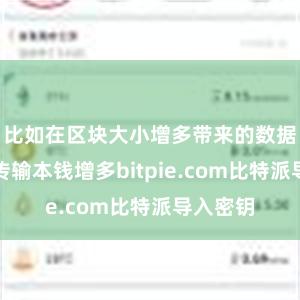 比如在区块大小增多带来的数据存储和传输本钱增多bitpie.com比特派导入密钥