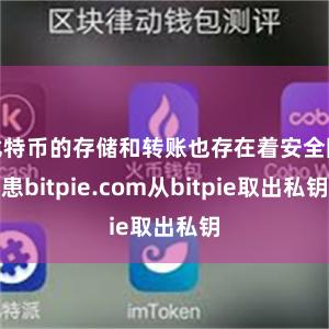 比特币的存储和转账也存在着安全隐患bitpie.com从bitpie取出私钥