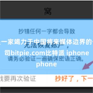 是一家竭力于中国将来媒体边界的公司bitpie.com比特派 iphone